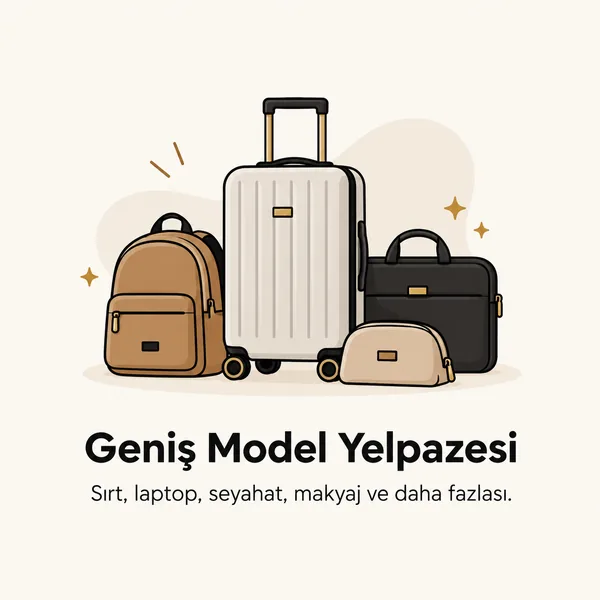 Geniş Model Yelpazesi — Sırt, laptop, seyahat, makyaj ve daha fazlası
